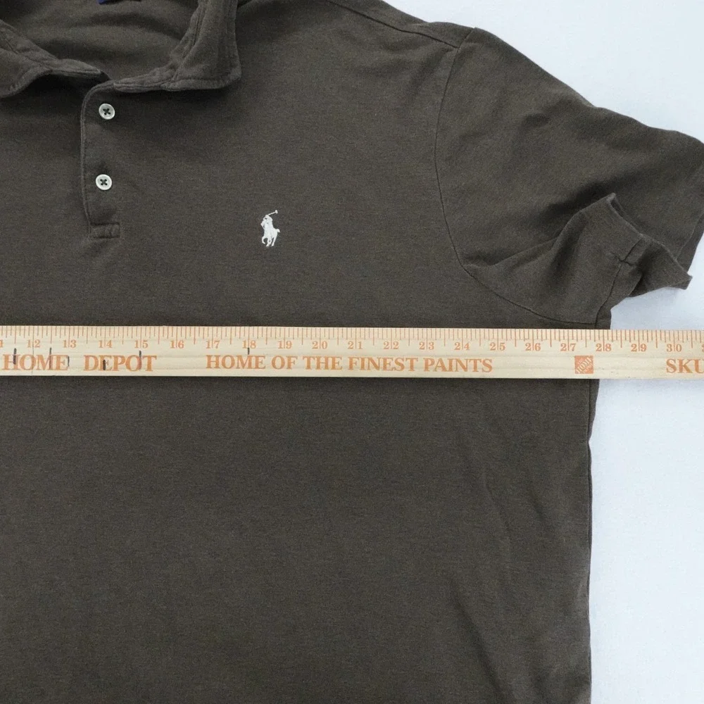 Polo Ralph Lauren Polo Shirt Mens 2XL Brown Pima Soft Touch Golf Preppy Pony